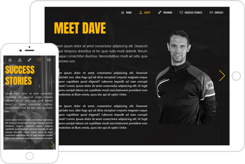 David Downes Fitness viewed on Apple devices.
